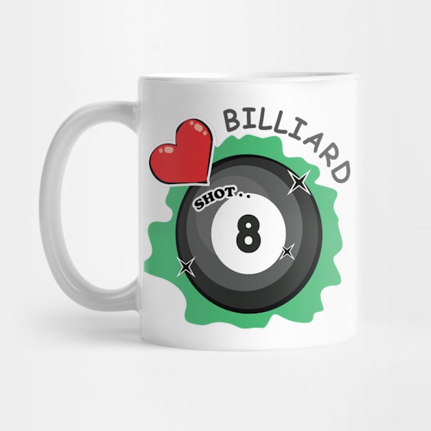 I Love Billiard by DesignWood-Sport